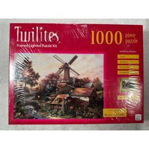 Twilight Framed 1000 Piece Lighted Puzzle Kit Lights Home Klaus Strubel Chateau
